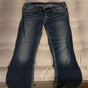 Silver Jeans Dark Blue Women's Boot Cut Jeans